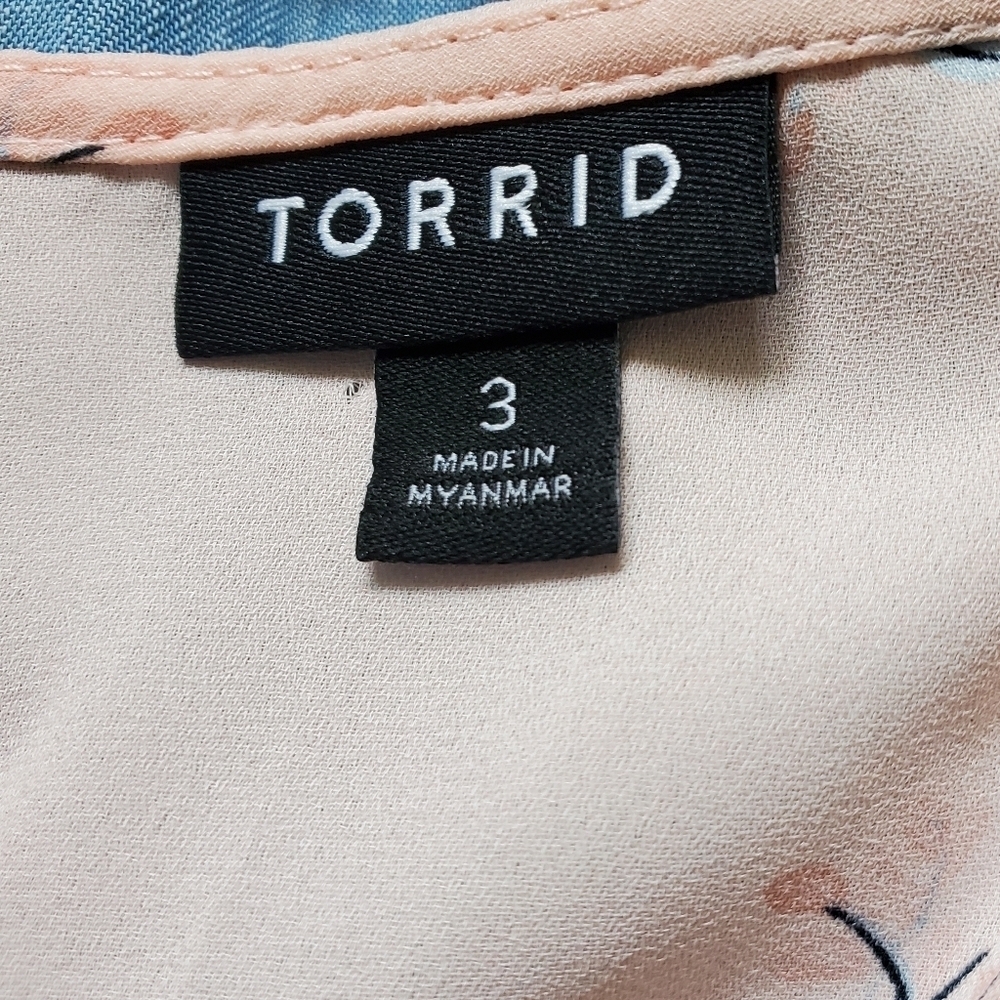 Torrid Pink Mini Chiffon Skater Top - Picture 3 of 3